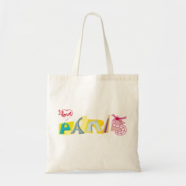 Sack I schließt Paris auf Tragetasche (Vorne)