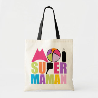 Sack mich Supermama - Logo zarte Farben Tragetasche