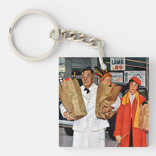 Sack voll Problem Schlüsselanhänger (Vorderseite)