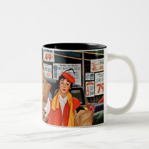 Sack voll Problem Zweifarbige Tasse