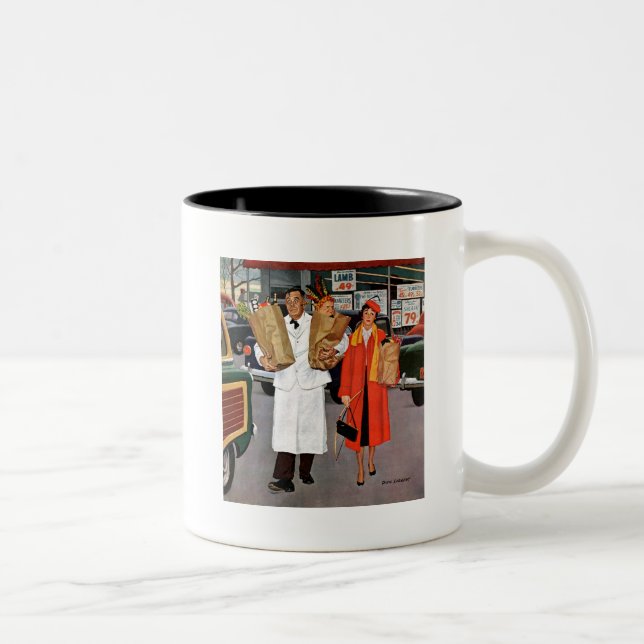 Sack voller Ärger Zweifarbige Tasse (Rechts)