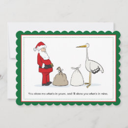 Säcke Schwangerschaft Weihnachts-Ankündigung Säcke Feiertagskarte