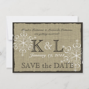 Sackleinen und Schneeflocken - Rettet das Datum Save The Date