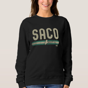 Saco ME Maine Reisen & 80er Stil Sweatshirt