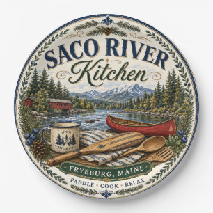 Saco River Fryeburg Maine Küchen-Melaminplatte Pappteller