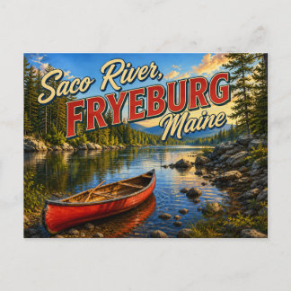 Saco River Fryeburg Maine Nostalgische Postkarte