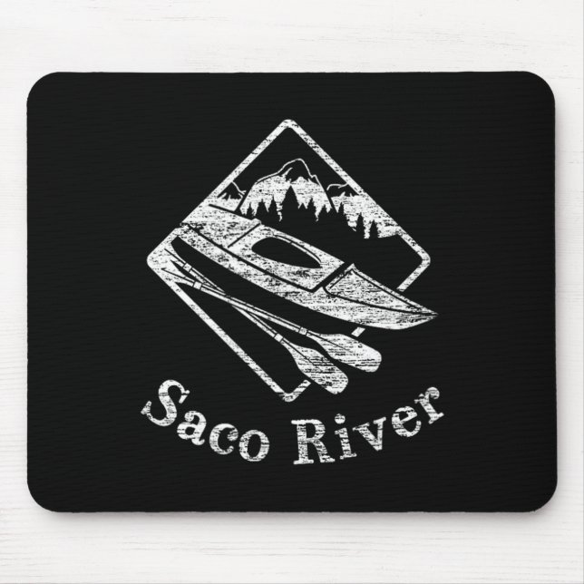 Saco River Kayak Kayaking Bootspfade Kanu Pad Mousepad (Vorne)