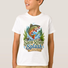 Saco River Splash Fryeburg Maine Kinder T-Shirt