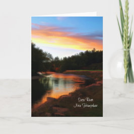 Saco River Sunset Greeting Card Karte