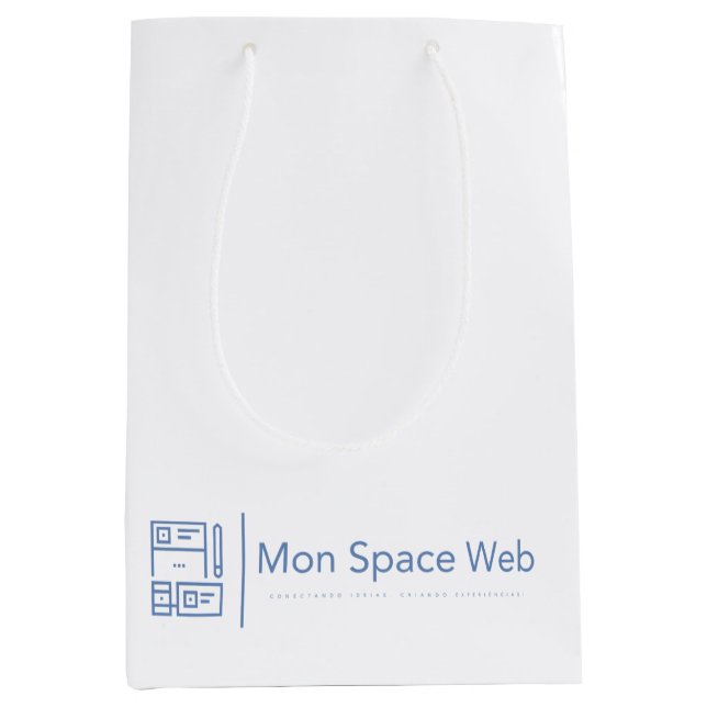 Sacola para Presente Mon Space Web Mittlere Geschenktüte (Vorderseite)