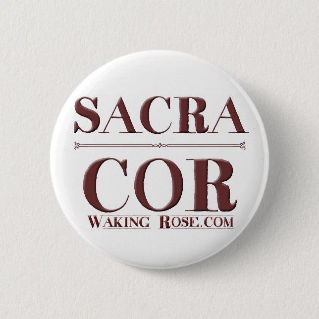 Sacra-Herzknopf Button (Vorderseite)