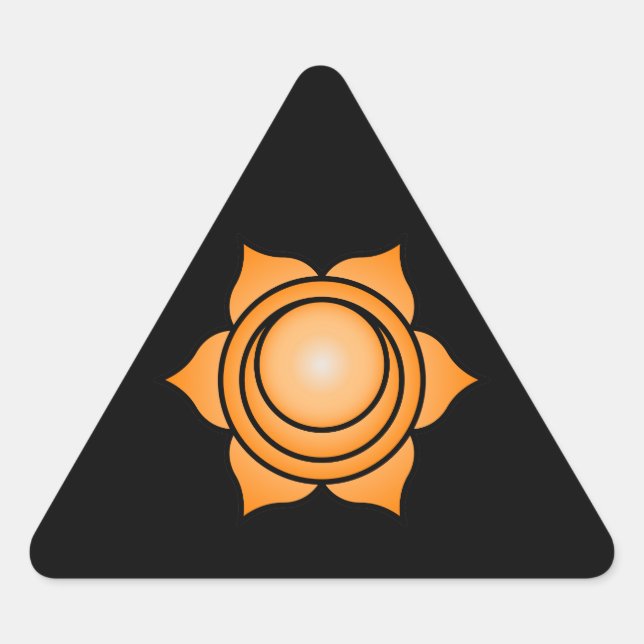 Sacral Chakra Dreieckiger Aufkleber (Vorderseite)