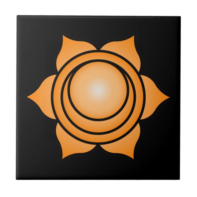 Sacral Chakra Fliese (Vorderseite)