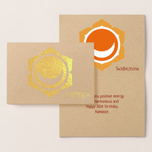 Sacral Chakra Jeder Anlass Custom Real Folienkarte