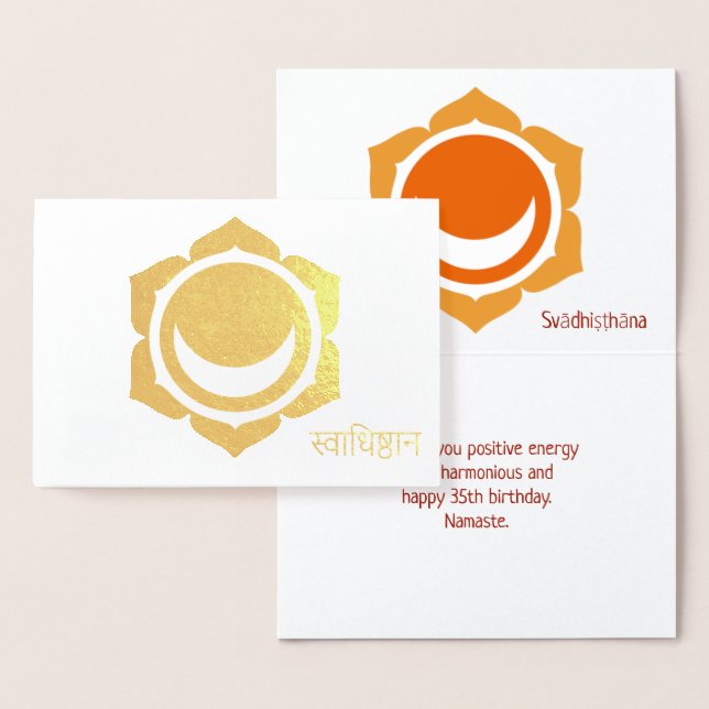 Sacral Chakra Jeder Anlass Custom Real Folienkarte (Anzeige)