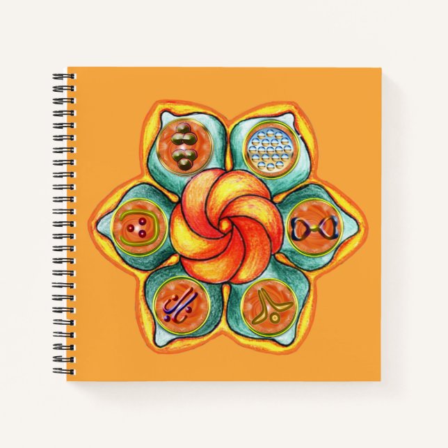 Sacral Chakra Mandala Notizbuch (Vorderseite)