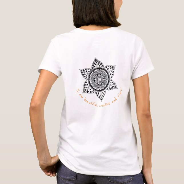 Sacral Chakra Mandala T - Shirt für Frauen (Rückseite)