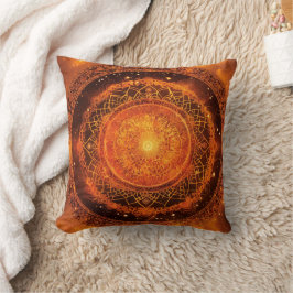 Sacral Chakra Orange Mandala Pillow Kissen