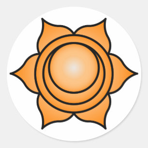 Sacral Chakra Runder Aufkleber