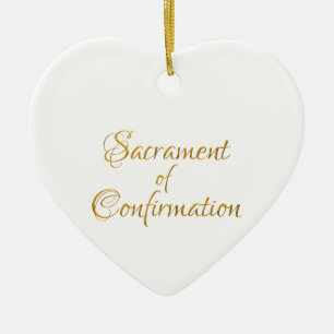 Sacrament of Confirmation Golden 3D Look Keramik Ornament