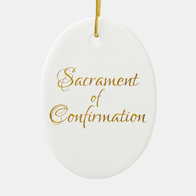 Sacrament of Confirmation Golden 3D Look Keramikornament (Vorne)
