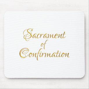 Sacrament of Confirmation Golden 3D Look Mousepad