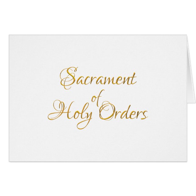 Sacrament of Holy Orders Golden 3D Look (Vorderseite (Horizontal))
