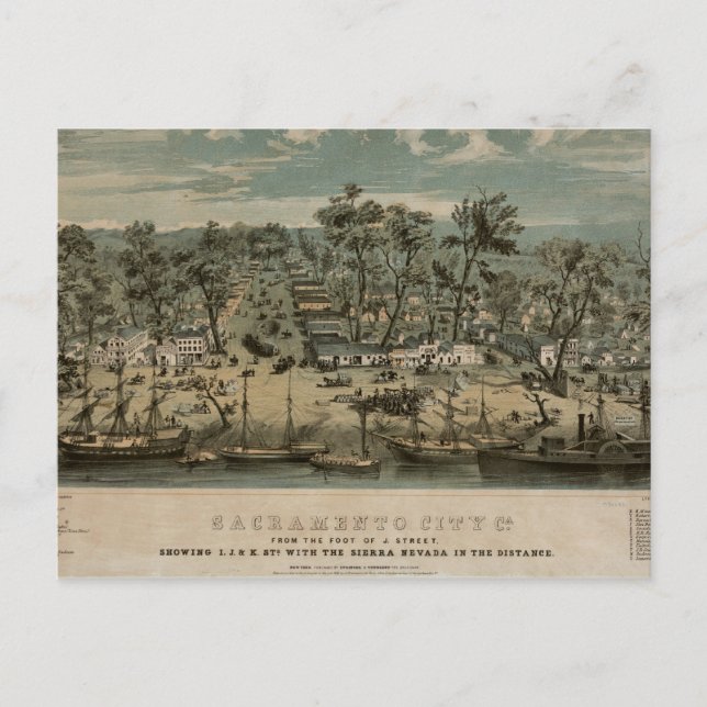 Sacramento 1850 postkarte (Vorderseite)