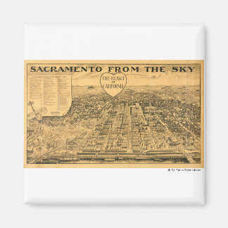 Sacramento aus der Luft, 1923 Magnet