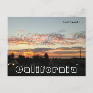 Sacramento California - Abend Traffic Postkarte