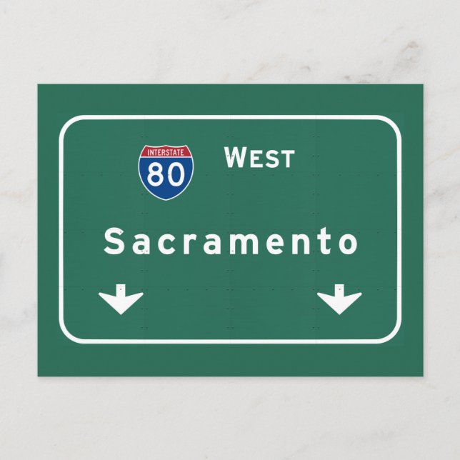 Sacramento California Autobahn : Postkarte (Vorderseite)
