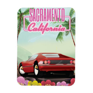 Sacramento California Reiseplakat Magnet