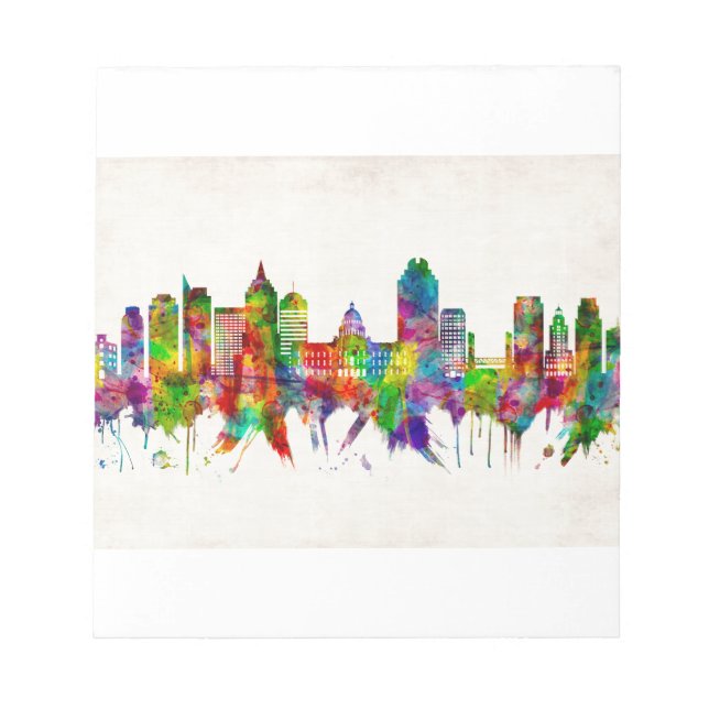 Sacramento California Skyline Notizblock (Vorderseite)
