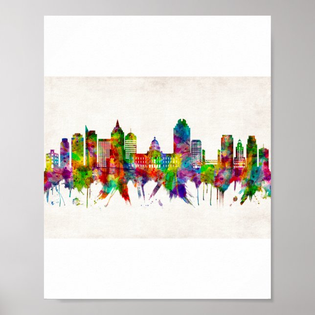 Sacramento California Skyline Poster (Vorne)