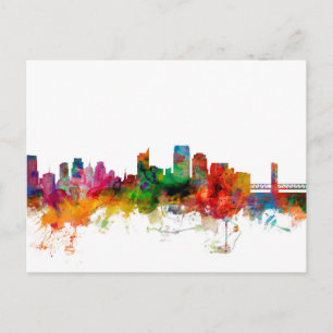 Sacramento California Skyline Postkarte