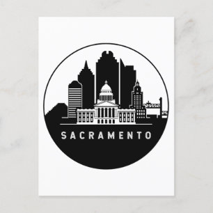 Sacramento California Skyline Postkarte