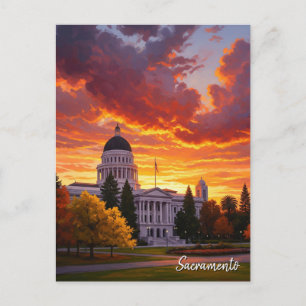 Sacramento California Staat Hauptstadt Sunset Postkarte