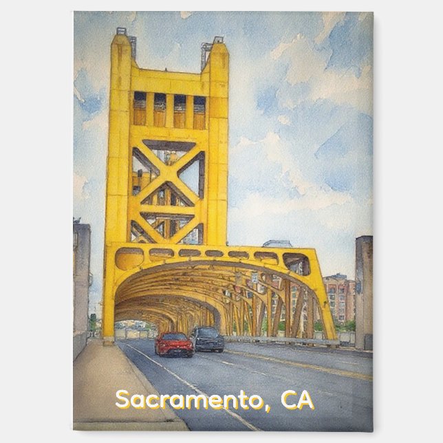 Sacramento California Tower Bridge Magnet (Vorderseite)