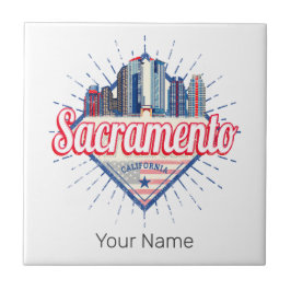 Sacramento California United Staaten Skyline USA Fliese