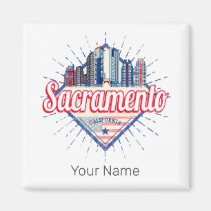 Sacramento California United Staaten Skyline USA Magnet