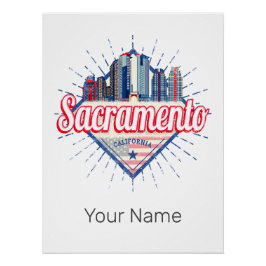 Sacramento California United Staaten Skyline USA Poster