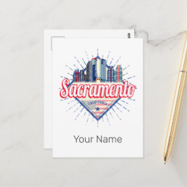 Sacramento California United Staaten Skyline USA Postkarte