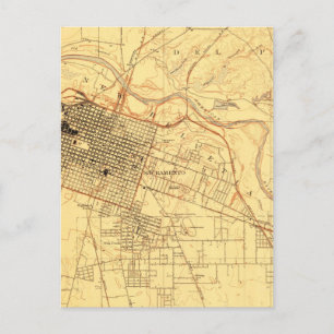 Sacramento California Vintage Karte