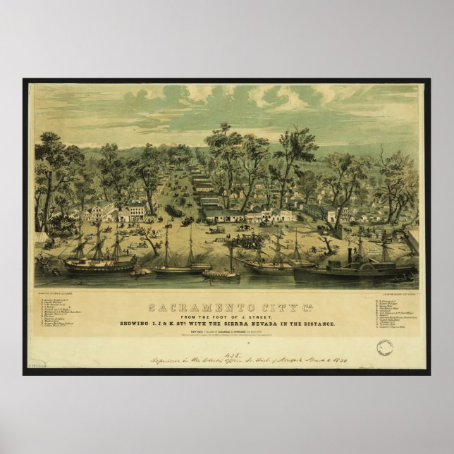Sacramento City California im Jahr 1849 von C Pars Poster (Vorne)