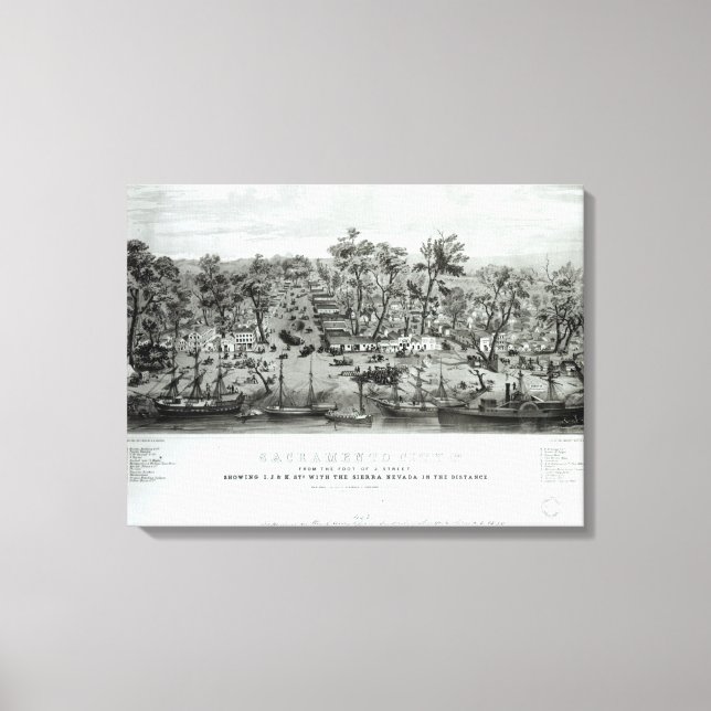 Sacramento City, Kalifornien Leinwanddruck (Vorderseite)