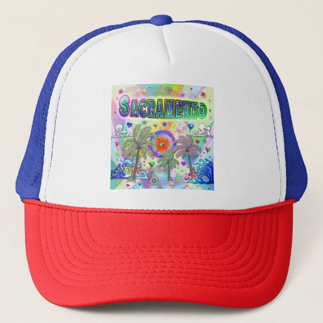 Sacramento Deep Dream Hat Truckerkappe (Vorderseite)
