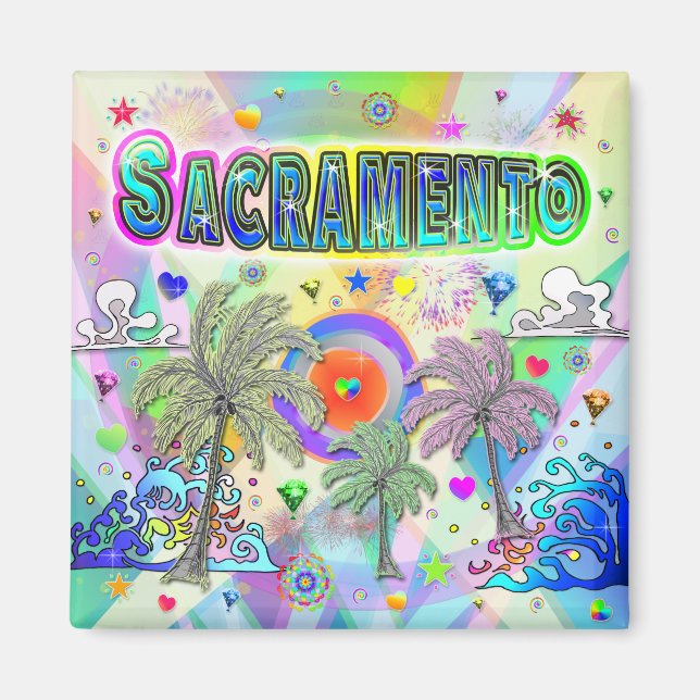 Sacramento Deep Dream Magnet (Vorne)