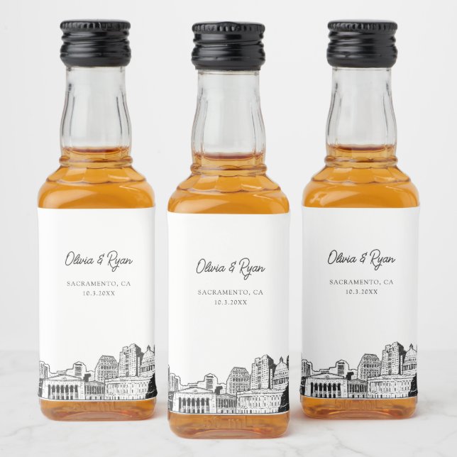 Sacramento Gastgeschenk Willkommensgeschenk Custom Alkoholflaschenetikett (Flaschen)