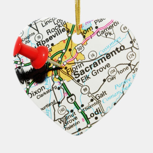 Sacramento, Kalifornien Keramik Ornament (Vorne)