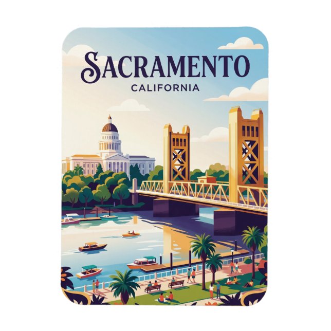 Sacramento Kalifornien Magnet (Vertikal)